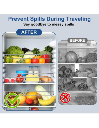 Barras de Refrigerador RV Adevar, Paquete de 4 Ajustables 31-56.5 cm