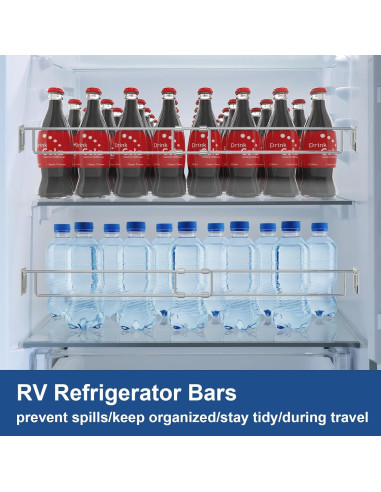 Barras de Refrigerador RV Adevar, Paquete de 4 Ajustables 31-56.5 cm