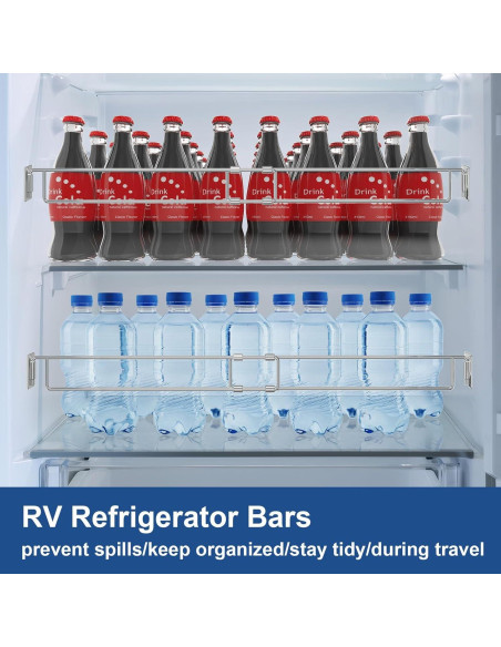 Barras de Refrigerador RV Adevar, Paquete de 4 Ajustables 31-56.5 cm