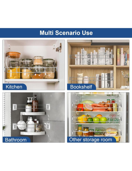 Barras de Refrigerador RV Adevar, Paquete de 4 Ajustables 31-56.5 cm