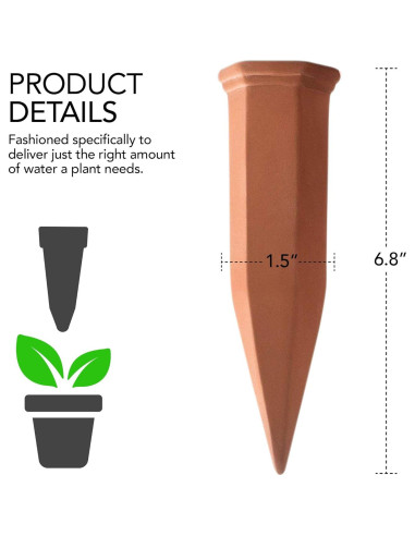 Estacas de Autorriego Modern Innovations 4 Unidades Terracota
