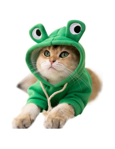 Disfraz Sudadera para Gato y Perro Richcatty Rana Verde M