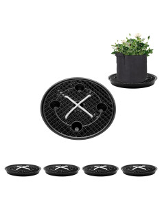 Juego de 4 Platos Auto-Riego P Polerden 35.56cm Negro