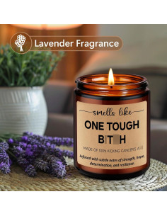 Vela Aromática LEADO 255g Lavanda - Regalo Cáncer Mama 2