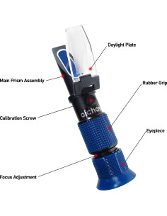 Refractómetro XDC 0-80% para Medir Azúcar en Frutas y Miel 2