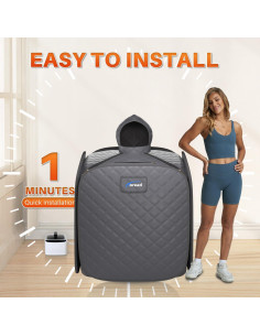 Sauna de Vapor Portátil TOREAD 1000W Plegable para Casa 2