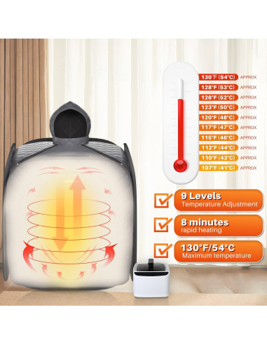 Sauna de Vapor Portátil TOREAD 1000W Plegable para Casa