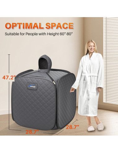 Sauna de Vapor Portátil TOREAD 1000W Plegable para Casa