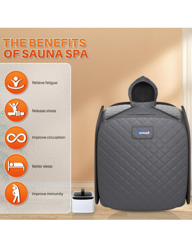 Sauna de Vapor Portátil TOREAD 1000W Plegable para Casa