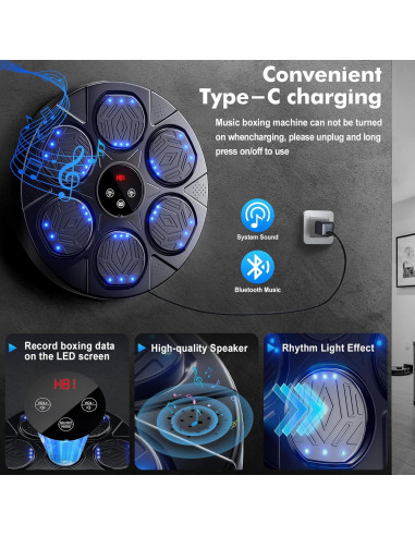 Máquina de Boxeo Musical OFELUMTIZE Boxing2 con Guantes