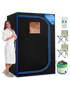 Sauna Portátil SereneLife para 2 Personas con Vapor 4L
