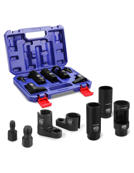 WORKPRO Juego 7 Piezas Herramienta Sensor Oxígeno 22mm 27mm