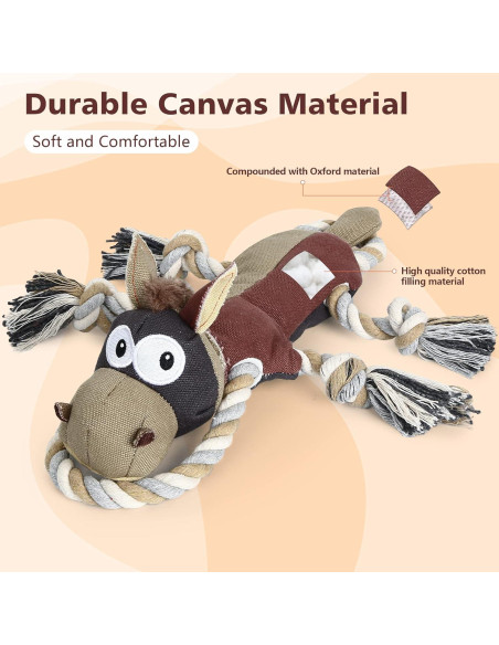 Juguete para Perros IOKHEIRA Burro Grande Duradero Castaño Juguete para Perros IOKHEIRA Burro Grande Duradero Castaño