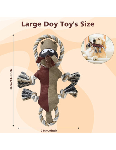 Juguete para Perros IOKHEIRA Burro Grande Duradero Castaño