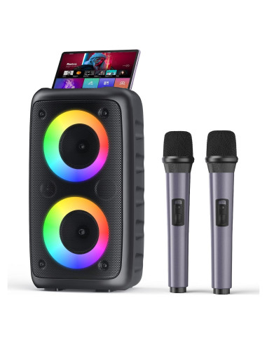 Máquina de Karaoke Peski T-08 con 2 Micrófonos Inalámbricos