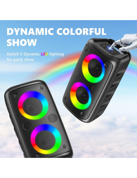 Máquina de Karaoke Peski T-08 con 2 Micrófonos Inalámbricos