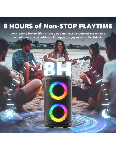 Máquina de Karaoke Peski T-08 con 2 Micrófonos Inalámbricos