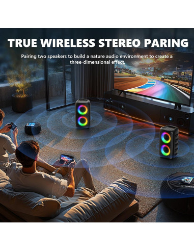 Máquina de Karaoke Peski T-08 con 2 Micrófonos Inalámbricos