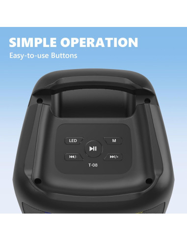 Máquina de Karaoke Peski T-08 con 2 Micrófonos Inalámbricos