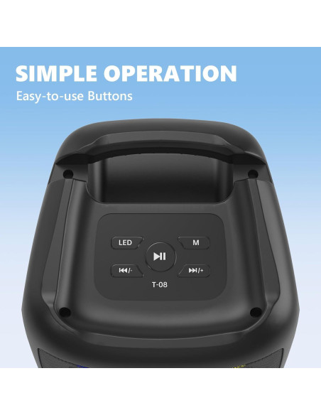 Máquina de Karaoke Peski T-08 con 2 Micrófonos Inalámbricos