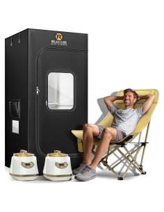 Sauna de Vapor Portátil RelaxCube 1500W XL Negro