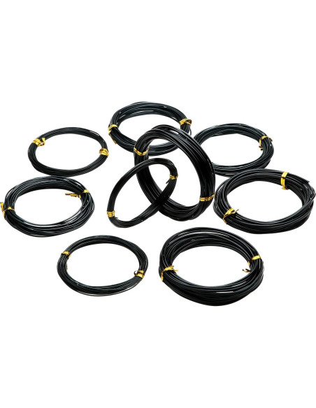 10 Rollos Alambres Bonsái Aluminio Hotop 5 Tamaños 164 m