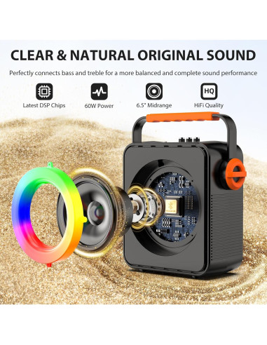 Máquina de Karaoke PPMIC S66 Bluetooth 5.3 2 Micrófonos