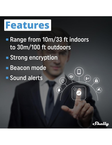 Botón Shelly Blu Tough Mocha | Control Bluetooth IP54
