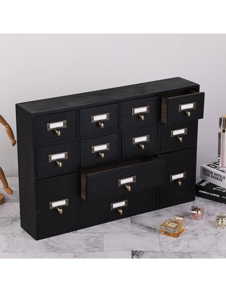 Gabinete de Boticario PACKGILO 12 Cajones Madera Vintage