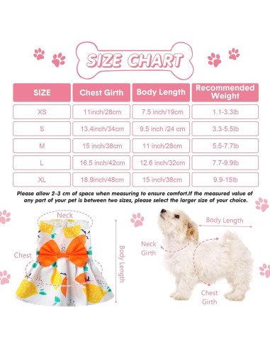 5 Piezas Ropa para Perros Saintrygo Vestidos Verano