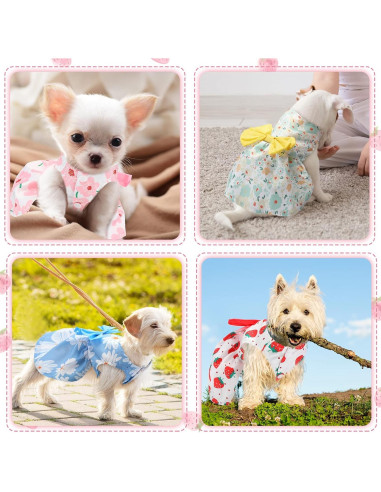 5 Piezas Ropa para Perros Saintrygo Vestidos Verano