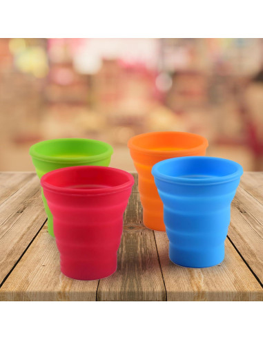 Set de 4 Tazas Plegables de Silicona HomeSoGood 200ml