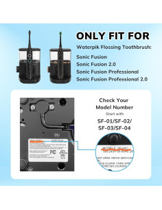 Paquete de 6 Cabezas de Cepillo de Dientes Topkitfice - Compatibles Waterpik Sonic Fusion 2