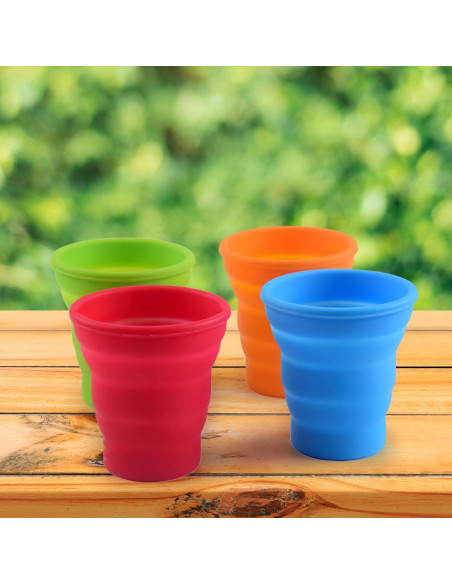 Set de 4 Tazas Plegables de Silicona HomeSoGood 200ml