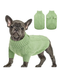 Suéter para Perros Pequeños Queenmore Verde Cálido