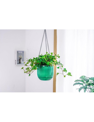 Macetas Colgantes Melphoe 16.5 cm Autorriego Esmeralda