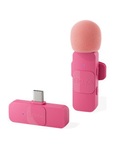 Micrófono Lavalier Inalámbrico BOYA BY-V10-P Tipo C Rosa