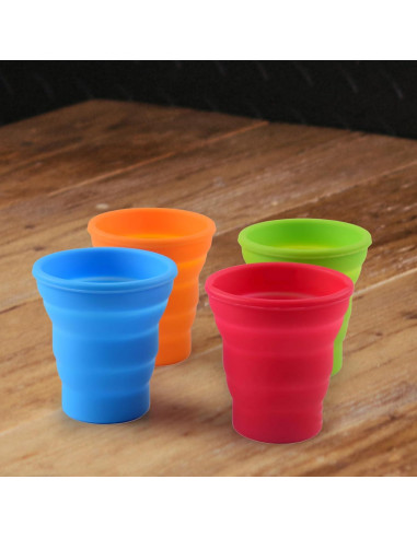 Set de 4 Tazas Plegables de Silicona HomeSoGood 200ml