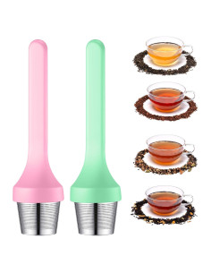 Infusor de Té Philbinden 2 Piezas Silicona y Acero Inoxidable