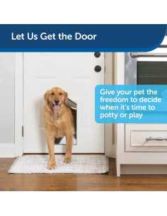 Puerta para Mascotas PetSafe Freedom Aluminio Grande Blanca 2