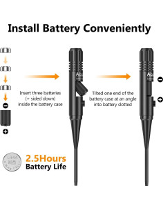 Kit de alineación láser rojo MidTen para calibres .17 a 12GA 2