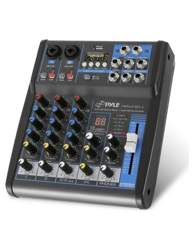 Consola de Mezcla Pyle PMXU43BT.5 4 Canales USB Bluetooth