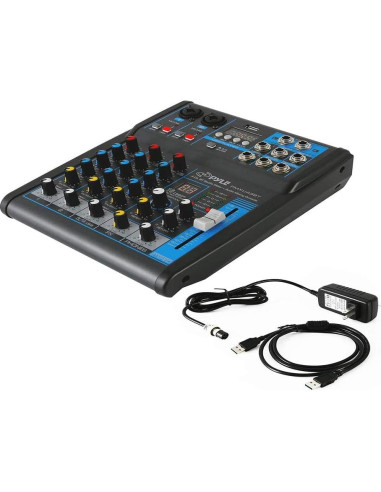 Consola de Mezcla Pyle PMXU43BT.5 4 Canales USB Bluetooth