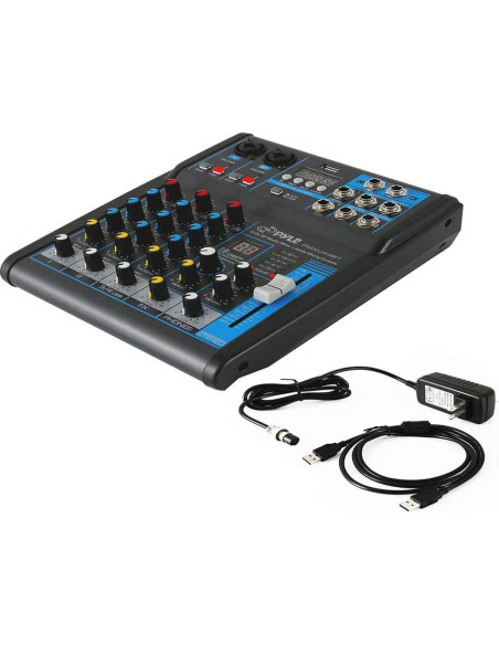Consola de Mezcla Pyle PMXU43BT.5 4 Canales USB Bluetooth