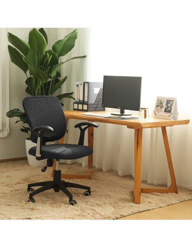 Funda de Silla de Oficina FORCHEER Negra Estirable 2 Piezas