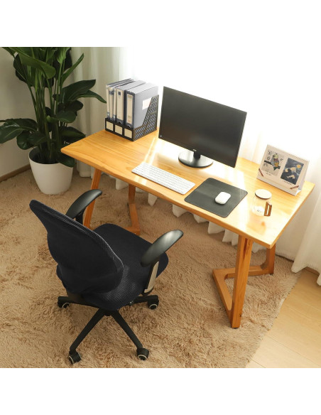 Funda de Silla de Oficina FORCHEER Negra Estirable 2 Piezas