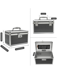 Caja de Medicamentos HEWEI WORKS Mediana Gris con Cerradura 2