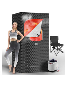 Sauna Portátil SPIEEK 2.6L con Control Remoto y Silla