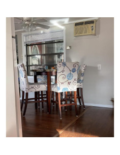 Conjunto de 4 fundas elásticas SearchI para taburetes Flor de bola 2