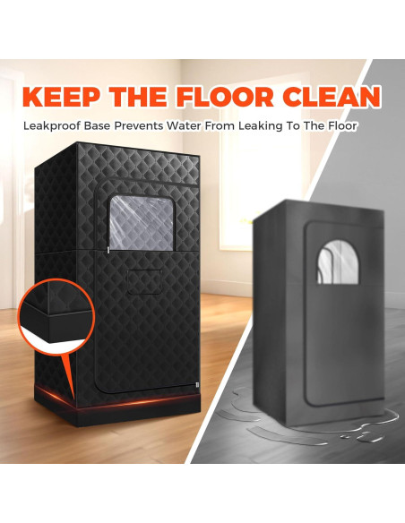 Sauna Portátil Sidasu 80x80x180 cm con Máquina de Vapor 3L